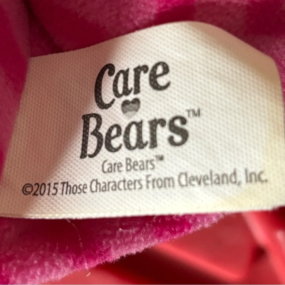 🌈 2015 Care Bear 21” Cheer Bear Large Plush Light And Dark Pink Striped Chevron
